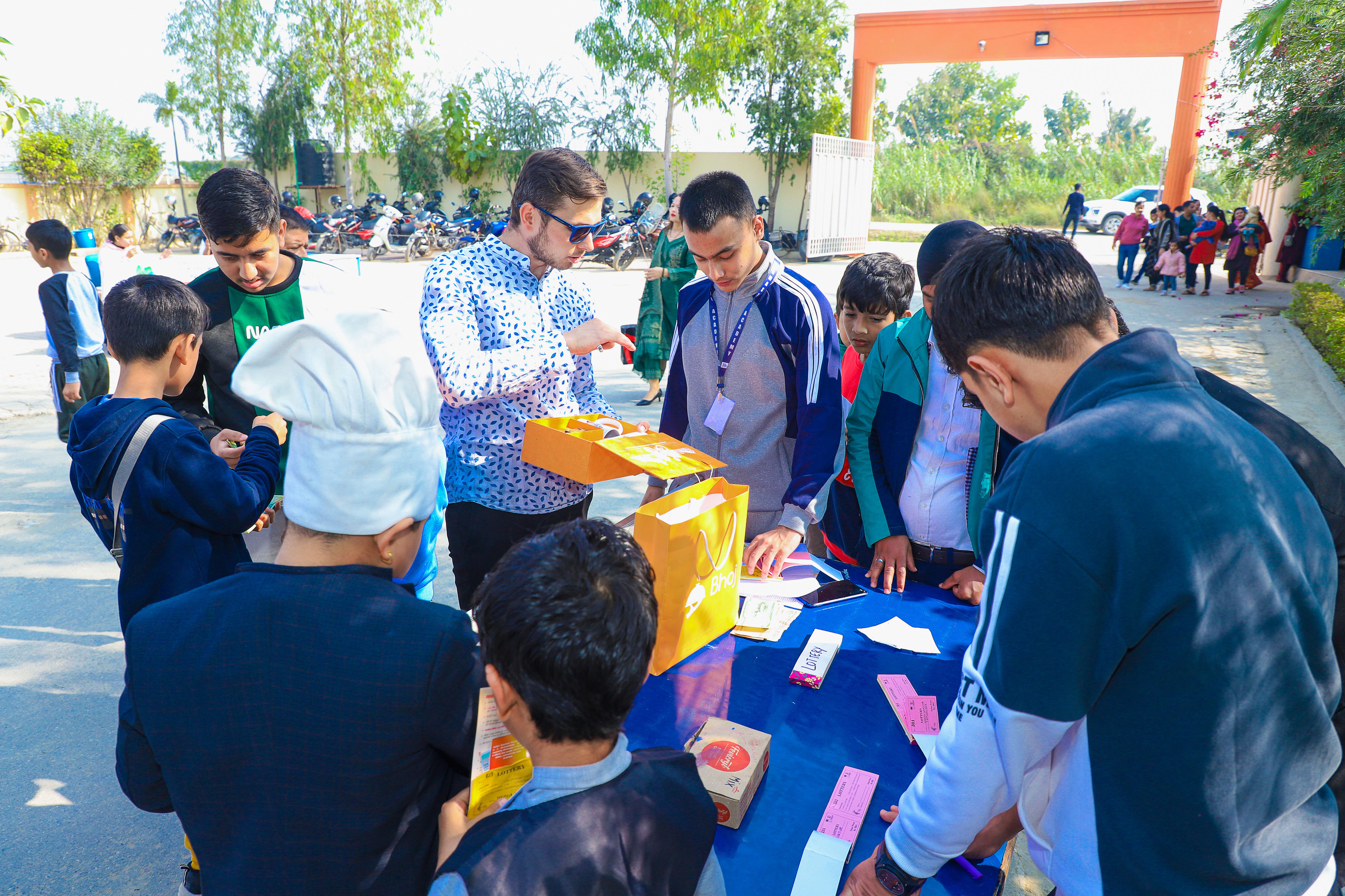 Students participating in lottery